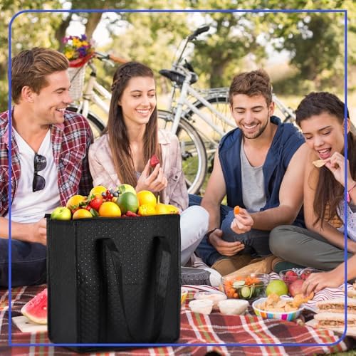 Paterr 4 Pcs Insulated Grocery Bags Reusable, with Zipper