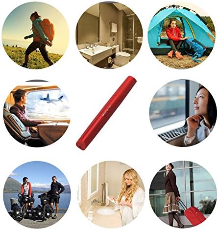 Portable Travel Toothbrush Case, Plastic Container Toothbrush Holder Brushes Box Breathable Design with Air Hole More Hygienic Toothbrush Tube for Home Daily Business Office (Red)