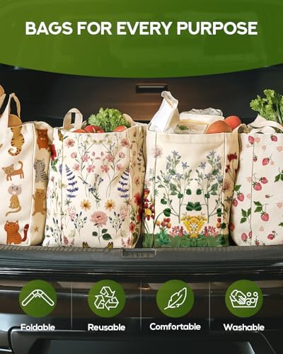Miss Adola Cute Extra Large Canvas Grocery Tote Bag