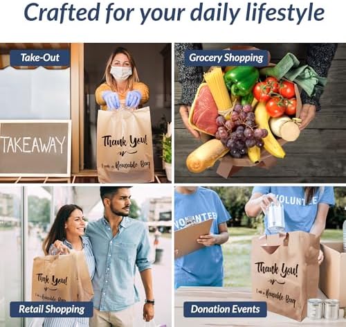 Reli. Reusable Plastic Shopping Bags, 250 Pack, 2 Mil Brown Grocery Bags