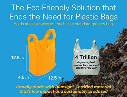 Reusable Grocery Bags, Foldable Shopping Bags in Pod, 10 Pack