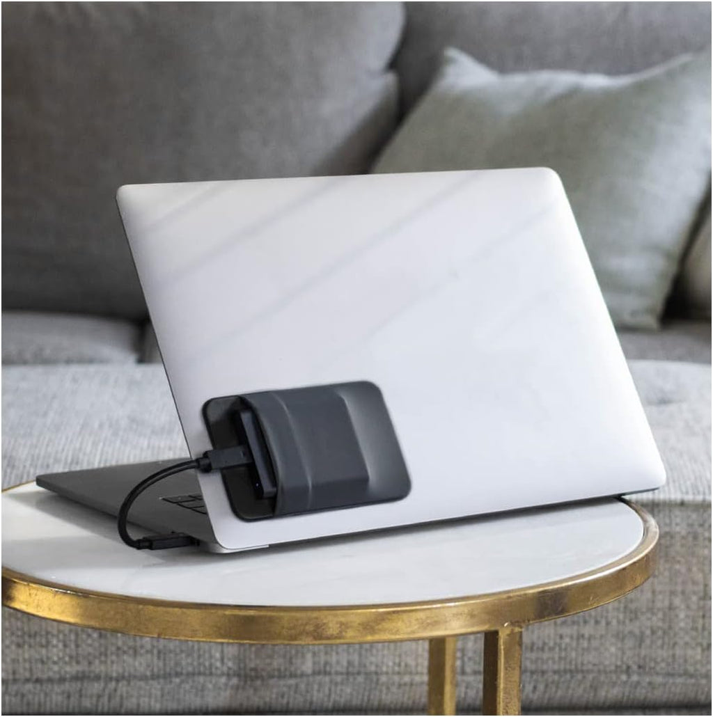 Slipdrive - Portable Hard Drive Sleeve for Laptop - SSD Solid State Drive - Reusable Adhesive - Stick on External Hard Drive Carrying Case - Pocket Pouch (Small, Black)