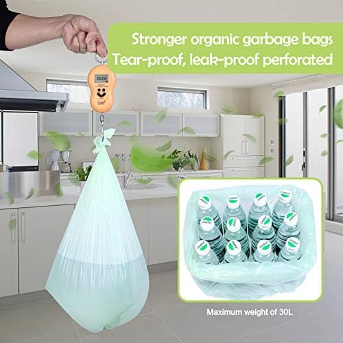 8 Gallon Medium Trash Bags - Strong Leak-Resistant - 120 Count Unscented