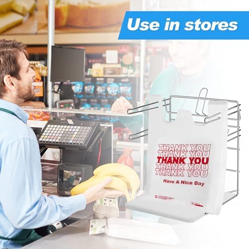 TashiBox 100 Ct Plastic bags, Shopping Bags, Thank You Bags