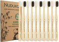 Bamboo Toothbrushes 10 Pack, BPA Free Biodegradable Soft Bristle Toothbrush