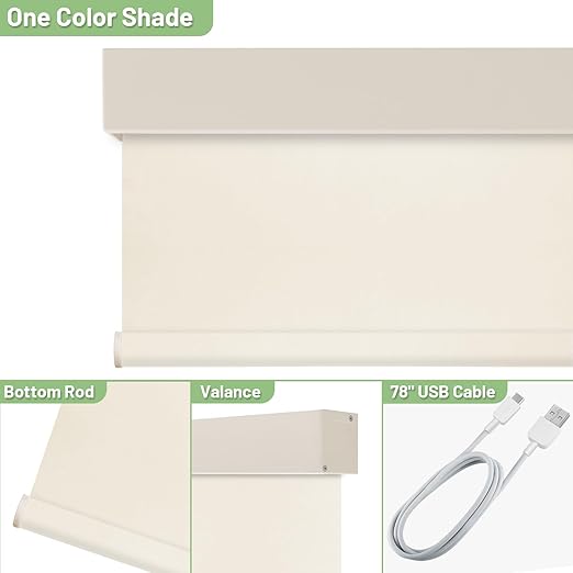 Motorized Blinds with Remote, Automatic Window Shades Work with