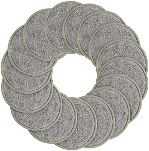 SUNLAND Reusable Makeup Remover Pads,Round 3.15inch,16 Pack,Lightgrey
