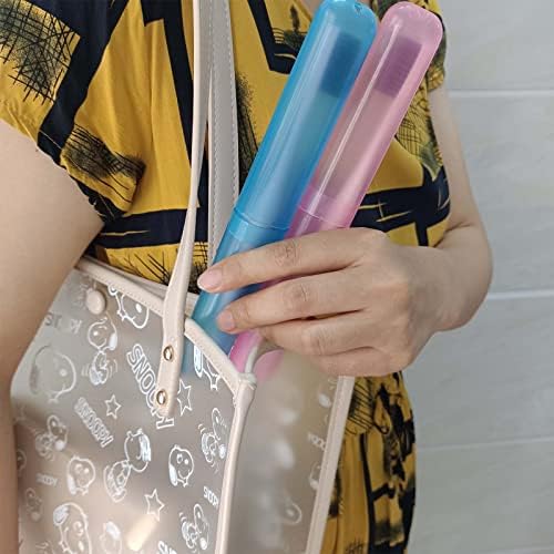 Medsuo 4 PCS Plastic Toothbrush Cases, Travel Toothbrush Holder