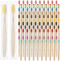 120 Pcs Bamboo Toothbrushes, Soft Bristle Toothbrush for Adults, Eco Friendly Natural Wooden Toothbrushes, Vegan Organic Bamboo Travel Tooth Brush, Individually Wrapped, 7 Inch 12 Color