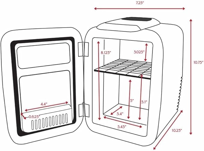 Cooluli Mini Fridge for Bedroom