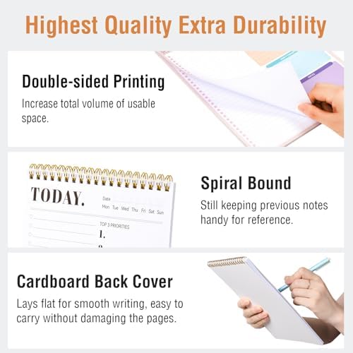 Forvencer To Do List Notepad with 52 Sheets (6.5 x9.8),To Do List Notebook