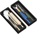 Bamboo Kitchen Drawer Organizer, 2-Pack, 17" x 6" x 2.5", Black