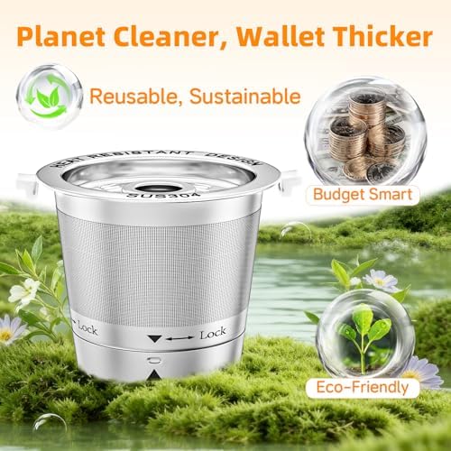2 Pack Reusable K Cups for Keurig 1.0 Coffee Machine