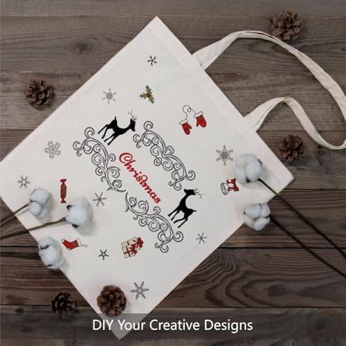 TOPDesign 6 | 12 | 24 | 48 | 192 Pack Economical Cotton Tote Bags, Lightweight Medium Reusable Grocery Shopping Cloth Bags, Suitable for DIY, Advertising, Promotion, Gift, Activity (6-Pack)