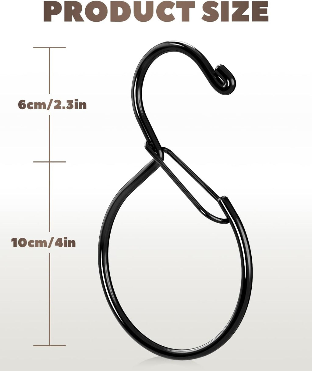 4 Pack Belt Hanger, Belt Hanger for Closet, Waterproof Belt Organizer for Closet, Holds Ties, Scarves, Bags & Accessories, Black