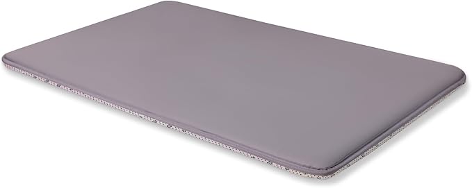 WAYIMPRESS Dog Crate Pad Mat, Waterproof Kennel Cage Mat, Cooling Pet Bed for Medium Large Dogs, Outdoor Pet Bed with High Resilience Foam,Wipe Clean & Easy Rinse, Anti Slip 35 inch Graphite Grey