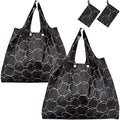 KINGMAS Reusable Grocery Bags, Eco-Friendly Folding Tote Shopping Bag fits in Pocket, Washable Waterproof Nylon Pouch Bags