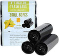 Jaoul Trash Bags 4 Gallon, Small Garbage Bags, Strong & Unscented Trash Bags for Kitchen, Bathroom, Office, Restroom, Car, Black, 60 Counts