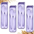 Reusable Travel Utensils Set with Case Wheat Straw Fork Spoon Knife Cutlery