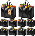 10 Pack Reusable Grocery Bags with Handles Waterproof Shopping Tote Bags