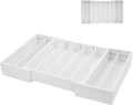 MinBoo Bamboo Drawer Organizer - Expandable K Cup & Pods Holder, Coffee Pod Storage, Tea Organizer, Versatile Kitchen Accessory Organization and Storage,White