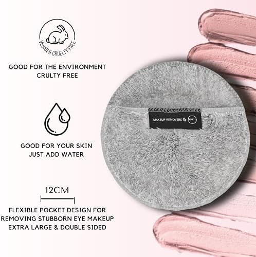 Ogato Reusable Makeup Remover Pads, Microfiber Cleansing Cloths, 5-Pack