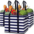 Reusable Grocery Bags 3 Pack, Foldable & Water Resistant Shopping Bags