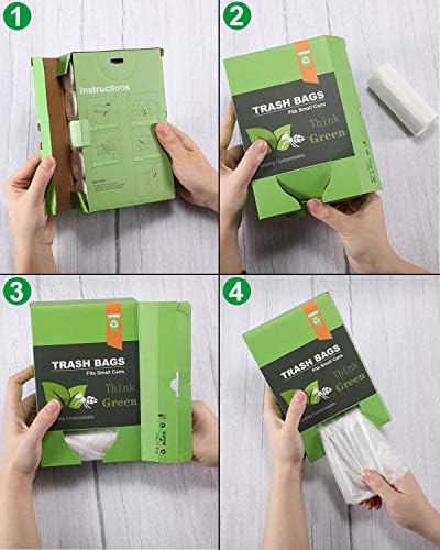 AYOTEE 1.2 Gallon Compostable Trash Bags, Strong Small Trash Bags 125 Count