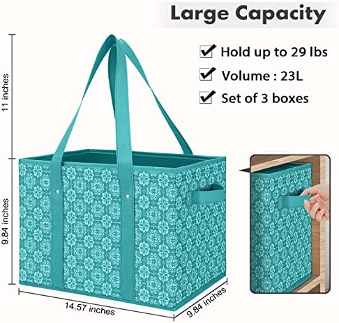 Reusable Grocery Bags 6 Pack, Foldable & Water Resistant Shopping Bags
