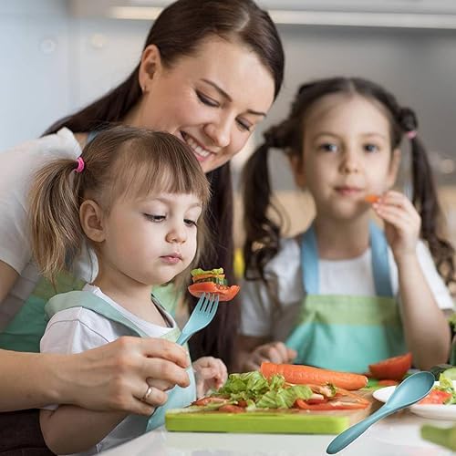 Reusable Travel Utensils Set with Case Wheat Straw Fork Spoon Knife Cutlery