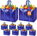 Reusable Grocery Bags, Waterproof & Foldable Shopping Bags Stand Upright