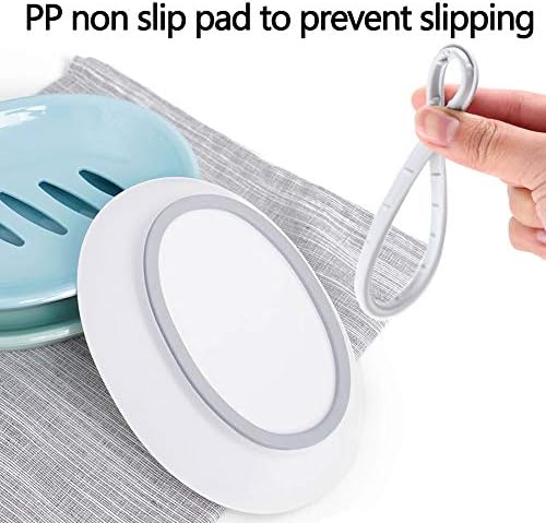 WYOK 2-Pack Soap Dish Plastic Soap Holder with Drainage for Shower (White)