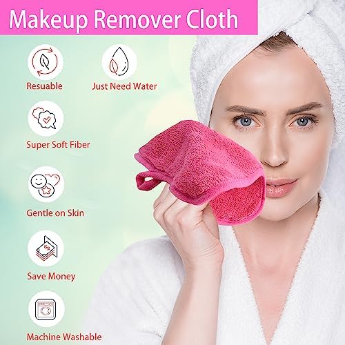 Makeup Remover Cloths Face Pads Reusable Microfiber Facial Cleansing Cloths