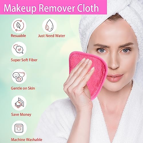 Makeup Remover Cloths Face Pads Reusable Microfiber Facial Cleansing Cloths