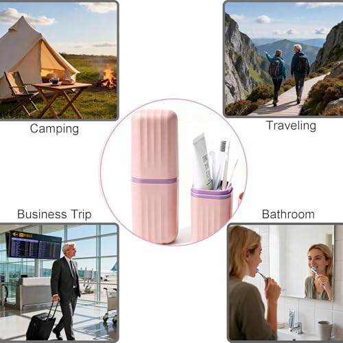 Travel Toothbrush Holders, 2-in-1 Toothbrush Travel Case