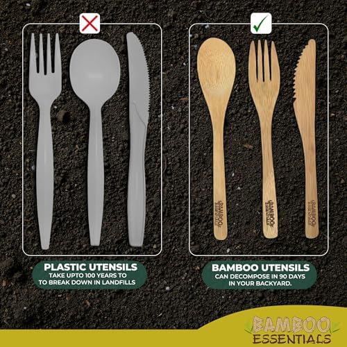 Travel Utensils with Case Set Fork, Knife, Spoon, Chopsticks, Straw, Straw-cleaning brush, Travel Pouch and Carabiner, Excellent For Everyday Use! ((2 Sets) Sunset Red/Sunrise Yellow)