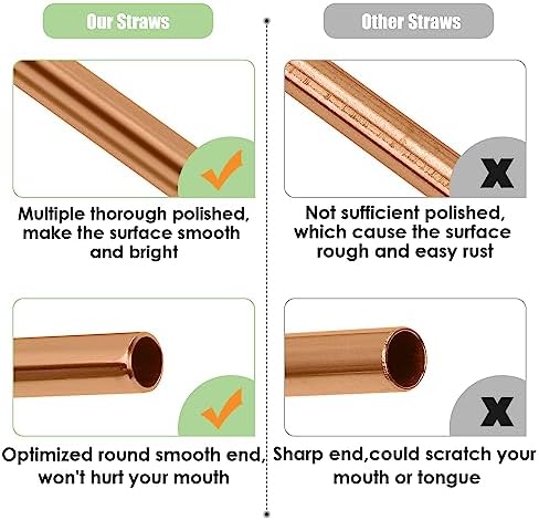 20 Pcs Rose Gold Reusable Stainless Steel Straws,10.5" & 8.5" Reusable Drinking Straws with 20 Silicone Tips 5 Straw Brushes 1 Travel Case,Eco Friendly Extra Long Metal Straw for 20 24 30 oz Tumbler