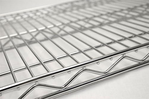 Omega 24" Deep x 30" Wide x 54" High 3 Tier Chrome Starter Shelving Unit