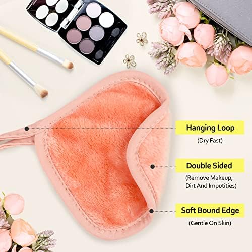 HOMEXCEL Makeup Remover Cloth 12 Pack Reusable Makeup Remover Pads Washable