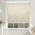 Kilonity Motorized Roller Shades, Light Filtering Remote Control Custom Window