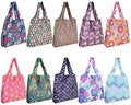 Reusable Grocery Shopping Bags 6|10 Pack, Foldable Tote Bags, Machine Washable Nylon Shopping Totes for Groceries