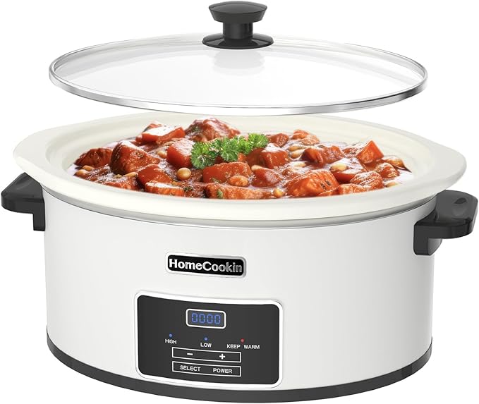 HOMECOOKIN 8-Quart Programmable Slow Cooker