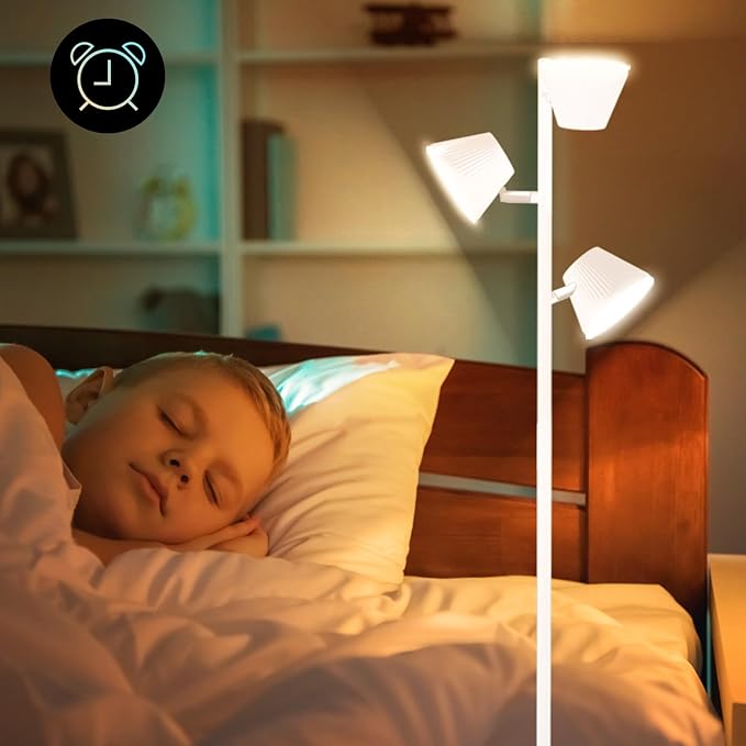 Pesken White 42W Tree Floor Lamp, Super Bright LED Standing Lamp
