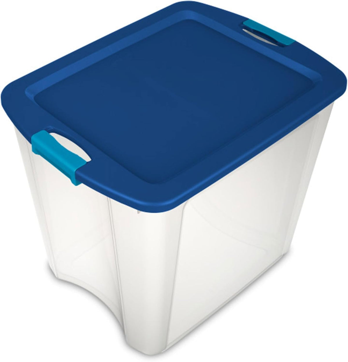 Sterilite 12-Pack Latch and Carry, Clear Plastic Storage Bins with Latching Lids and Full-Grip Handles, 27 Gallon