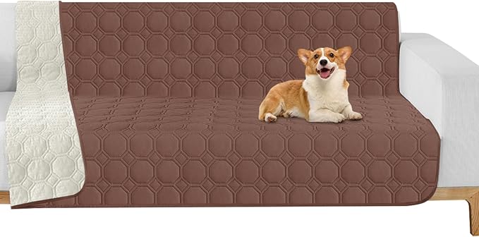 ZNSAYOTX Ultimate Cozy Blankets (52"x82") 100% Waterproof Bed Mat Blanket for Dog Pets, Couch Sofa Protector with Non-Slip Back Washable Durable, Pee Scratch Proof Easy to Clean (Coffee)