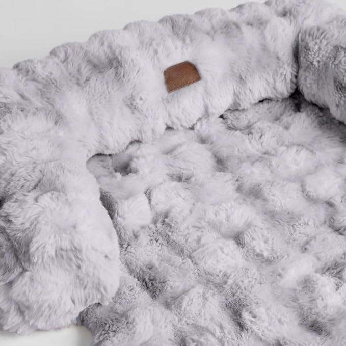 Dream Cloud Pet Sofa Bed – Washable, Waterproof, and High Comfort, Non-Slip Orthopedic Plush Dog Mat for Sofa, Car & Floor (Cappuccino, X-Large)