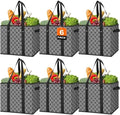 Reusable Grocery Bags 6 Pack, Foldable & Water Resistant Shopping Bags