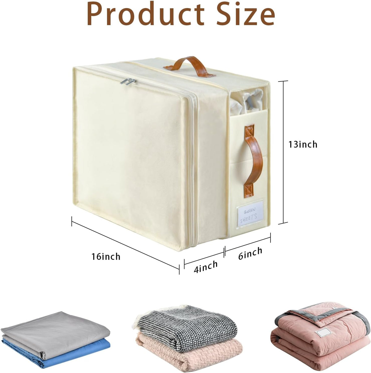 Bed Sheet Organizers and Storage, 8 Pack Linen Closet Organizers with Adjustable Zipper, Foldable Bedding Storage for Queen or King Size Bedsheets, Duvet Covers and Pillows