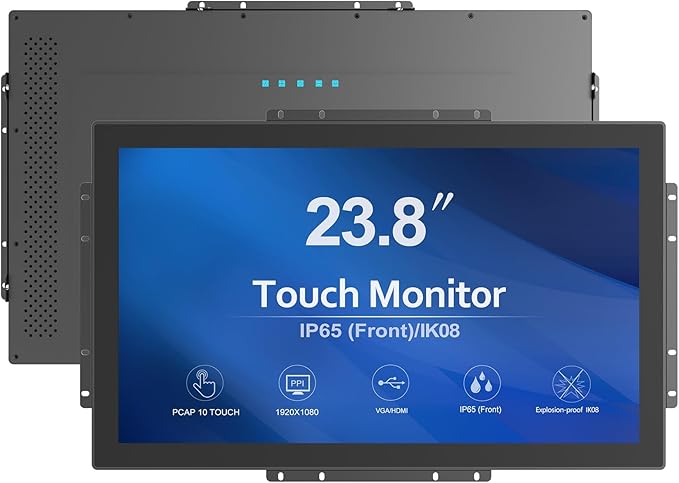 23.8 Inch 10 Points PCAP Open Frame Touch Screen LCD Display Monitors 1920x1080