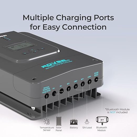 Renogy Solar Charge Controller 60A 12V24V36V48V DC Input Auto Parameter MPPT
